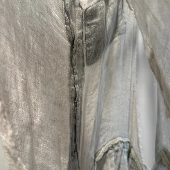 Vintage Magnolia Pearl Dress Linen Gauze Sheer - Picture 13 of 17